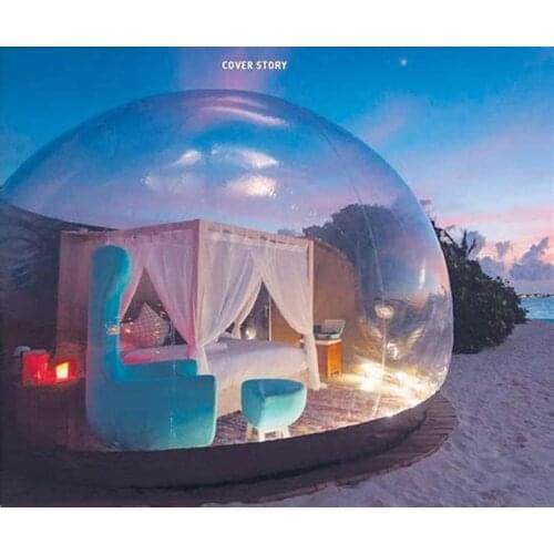 Blower Inflatable Bubble House 2 People Outdoor Single Tunnel Tents Family Camping Backyard Transparent Tent