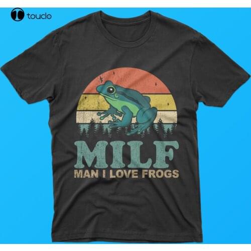 New Milf-Man I Love Frogs Funny Saying Frog-Amphibian Lovers T-Shirt Tee Shirt S-5Xl
