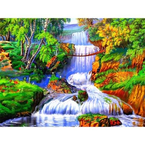 Landscape Sunset Sea View DIY 11CT Embroidery Cross Stitch Kits Needlework Craft Set Cotton Thread Printed Canvas Design