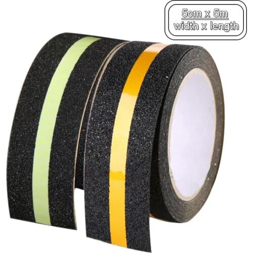 1Pcs 5cm 5m Anti Slip Warning Tapes Luminous For Factory Warehouse Home Bathroom Stairs Skateboard Safety Tapes
