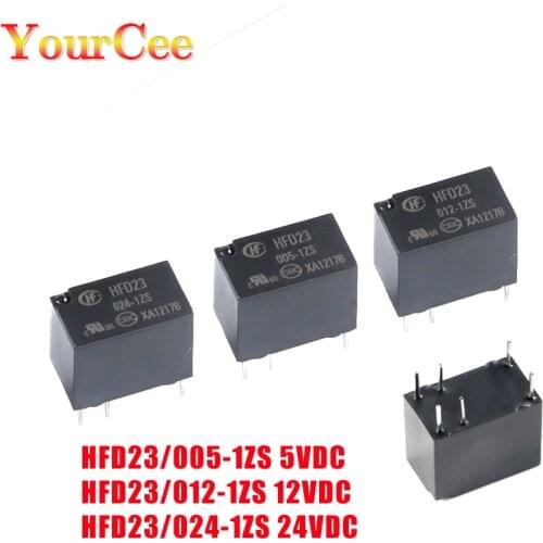2pcs/lot Relay HFD23 012-1ZS 12V 005-1ZS 5V 024-1ZS 24V 6 pin group conversion