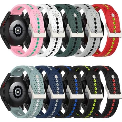 For Samsung Galaxy Watch4 Watch Strap 20mm High-End Style Color Hole Watch Band for Samsung Galaxy Watch4/Watch4 Classic