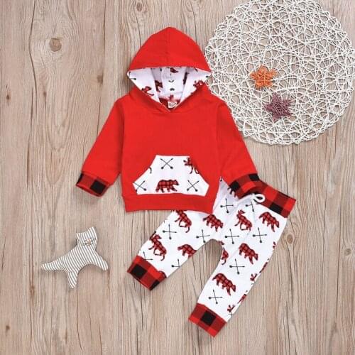 Xmas Newborn Baby Boys Girl 3M-18M Christmas Clothes Romper Hat Outfit Costume
