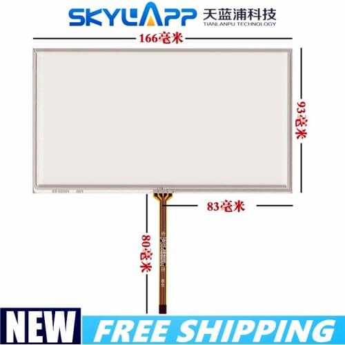 New original 7''inch 4 wires touch screen for TM070RDH01 / C070VW03 V0 Touch Panel Glass screen 166mm*93mm Touch Free shipping