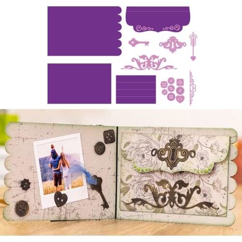 Nice Suit Metal Cutting Dies Popular Pattern Key Lock Love Arrow Lace For DIY Scrapbooking Paper Cards Crafts Dies New 2019