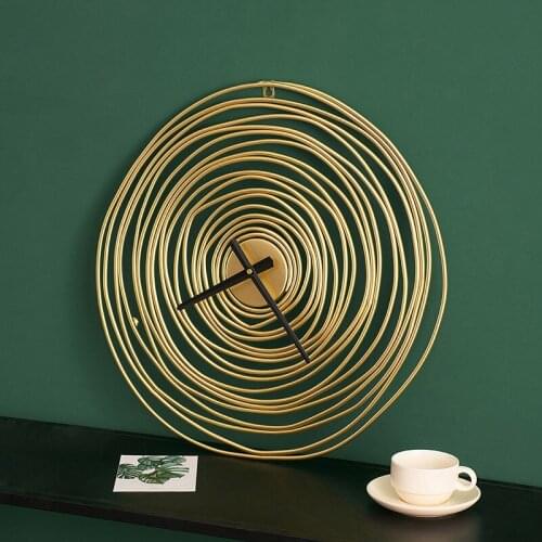 Modern Design Big Wall Clock Large Luxury Minimalist Living Room Mute Wall Clock Creative Art Gold Wandklok Home Decor AA50ZB