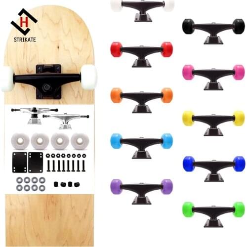 VJ 5Inch Skateboard Truck 129mm Skateboard Wheels Skateboard Bearings Skateboard Riser Pads Skateboard Screws
