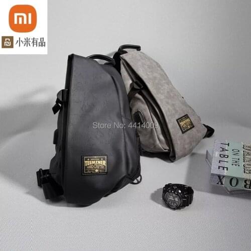 Youpin shoulder bag waterproof 10L backpack USB charging messenger bag anti-theft chest bag for men and women
