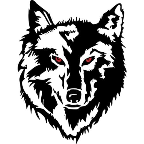Small Town Wolf. Fiery gaze car stickers decal anime cute car accessories decoration pegatinas para coche