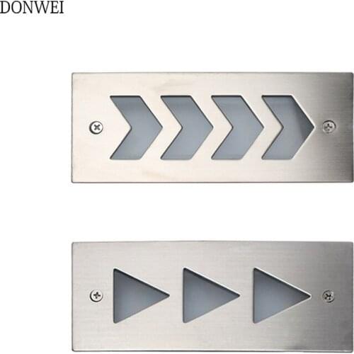 Recessed LED Wall Sconce lights 3W AC85-265V Recessed led Stair Light Indoor Outdoor waterproof stairway corridor wall foot lamp