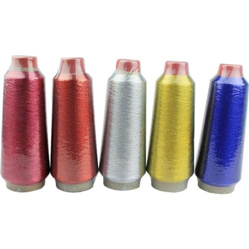 Red/Green/Gold/Silver Computer Cross-stitch Threads Durable Overlock Sewing Machine Line Textile Metal Yarn Woven Line 2300 m