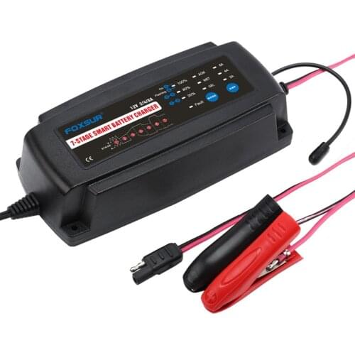 12V 2A 4A 8A 7-stage smart Car Battery Charger GEL WET AGM Battery type Charge current selectable Motorcycle battery charger