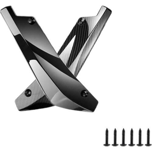 2 Pcs Carbon Fiber or Black Universal Car Rear Bumper Lip Diffuser Splitter Spoiler Scratch Protector for Infiniti Q50 Etc Model