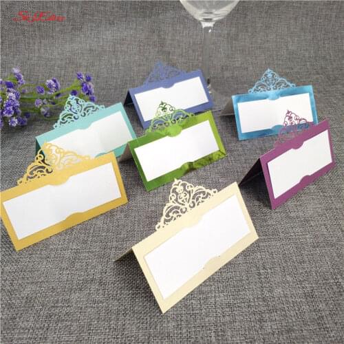 10/50/100 pcs Guests Name Place Invitation Table Card Wedding Favor Decoration Laser Cutting Party Seating Card Table Cards 6Z