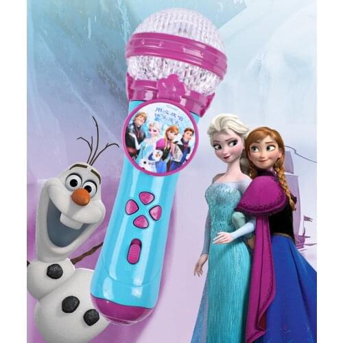 100% Genuine Disney Elsa Anna Olaf girls princess frozen 2 Singing Microphone toy Music Amplified Baby K Song Girl children Toy