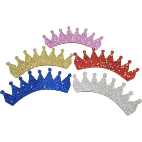 20pcs/lot 3D Badge 4.5x12.5cm Shiny crown Kids Patch, for decoration accessories, diy, children headware