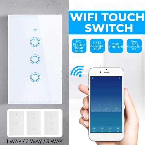 90-250V 1000W Wifi Touch Schalter 1/2/3 Gang Touch Switch Smart Light Switch Panel Wall interruptor App-Steuerung Wand schalter