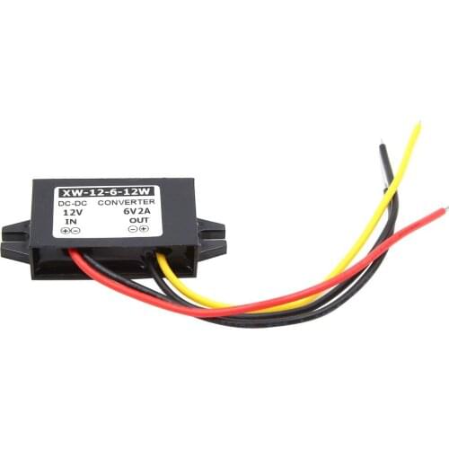 Uxcell DC 12V to 6V 2A Car Step Down Module Reducer Power Supply Transformer Converter