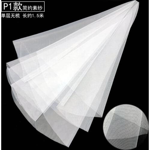 White/Ivory Wedding Veil 1.5m Bridal Veils Wedding Accessories Veu De Noiva