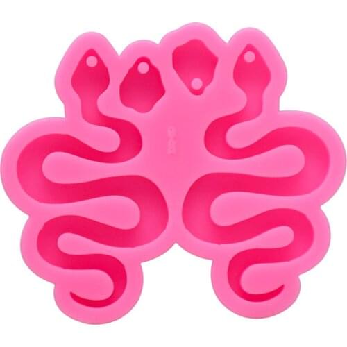 Snake Shape Keychain Resin Silicone Mold For DIY Crystal UV Epoxy Earrings Jewelry Tools Jewelry Making for Resin