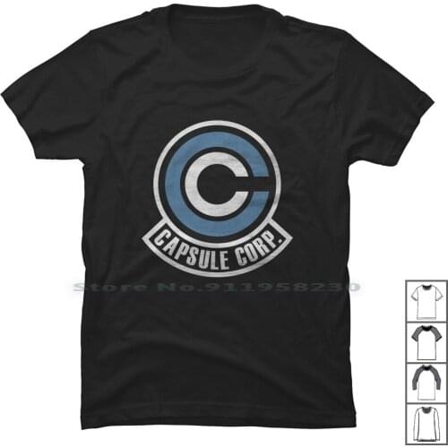 Capsule Corp Cool T Shirts T Shirt 100% Cotton Comic Artist Corporation Comic Book Word Art Cartoon Artist Design Sign Book Art