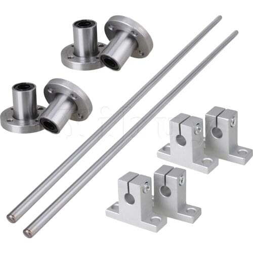 Cylinder Liner Axis Round Linear Bushing Bearing Rail Shaft Support 40cm