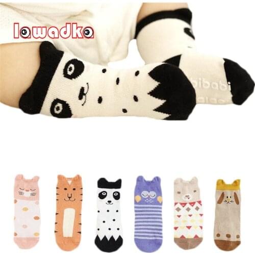 Lawadka Cartoon Baby Socks Newborn Cotton Boys Girls Kid Socks Cute Toddler Anti-slip Socks Children Clothing Accessories