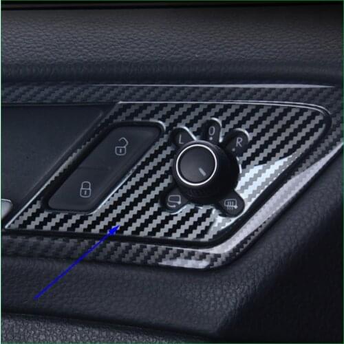 For Volkswagen Golf 7 MK7 LHD 2014-2018 Interior Door Rearview mirror adjustmen Control Handle cover sticker trim Car-Styling