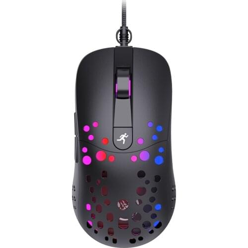 HXSJ A904 Wired Gaming Mouse RGB Gaming Mouse Macro Programming Mice with 6-level Adjustable DPI 6 RGB Lighting Modes Plug&Play