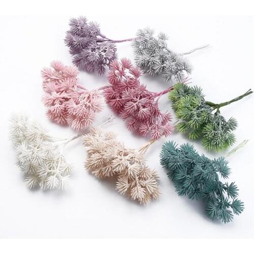 6PCS Artificial Plants Wholesale Wedding Bridal Accessories Clearance Home Decor Christmas Wreath Diy Gifts Fake Leaf Gypsophila