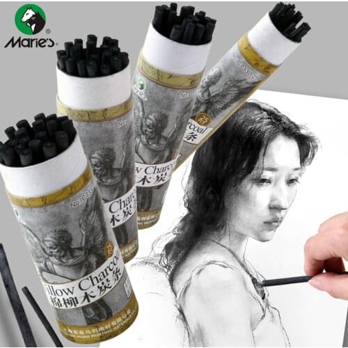Marley Cotton Willow Sketch Carbon Bar Art Special Soft Sketch Carbon Bar Charcoal Bar Students Art Supplies