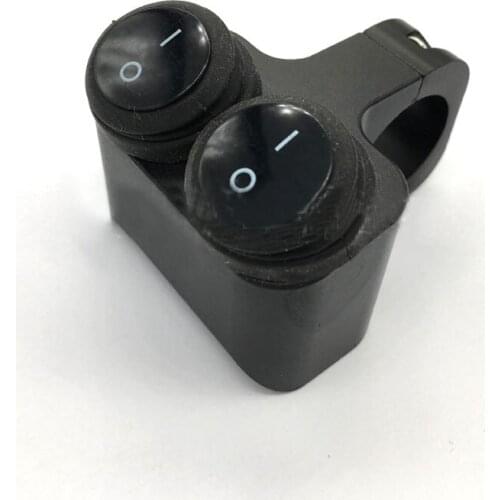 12V 7/8'' Universal Motorcycle ATV Handlebar Double On Off Button Switch Electric Headlight Fog Spot Light Start Waterproof