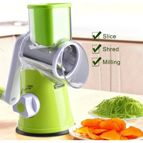 Kitchen Gadgets Manual Vegetable Cutter Slicer Kitchen Accessories Multifunctional Round Mandoline Slicer Potato Cheese Tools