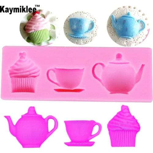 M690 Teapot and Cup fondant cake molds chocolate mould for the kitchen baking Sugarcraft Decoration Tool