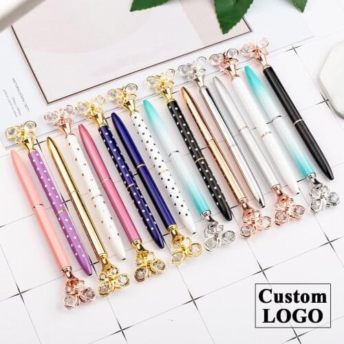 Fashion Metal Ball Ballpoint Pen Advertising Gift Birthday Gift Pen Butterfly Pen Diamond Pen Crystal Pen Custom Logo