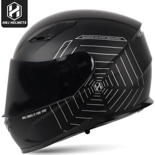 Motorcycle Full Face Personality Flip Up Helmet Motocross Riding Modular Dual Lens Casco Racing Casque Motorbike Accessories HNJ