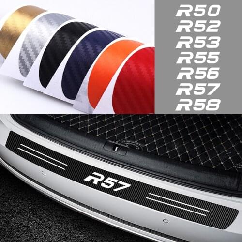 Car Carbon Fiber Rear Bumper Trunk Protector Decal Sticker For MINI R50 R52 R53 R55 R56 R57 R58 R59 R60 R61 F54 F55 F56 F57 F60