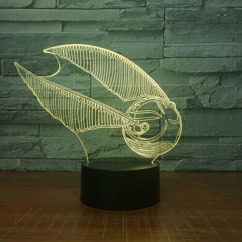 Football Novelty Acrylic 3d Lamp Stall Novelty Usb Night led lamp 12v Light Fixturenovelty Decoration 3d Lightning Nightlight