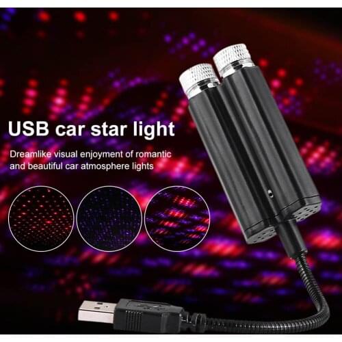New Lovely Car Roof Star Light Car Interior LED Starry Lights USB Atmosphere Projector Light Adjustable Auto Interior Decoration