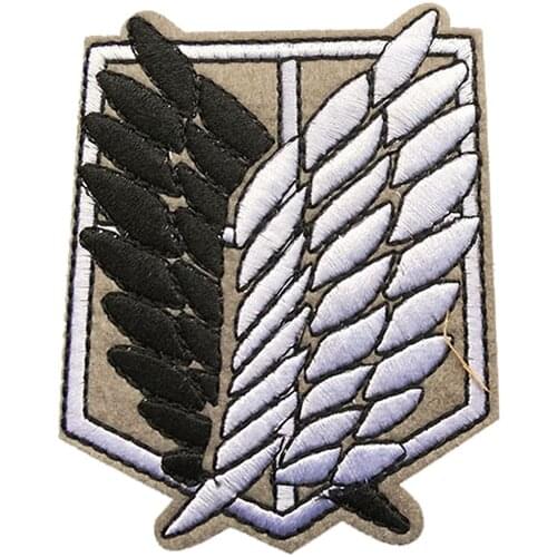 Cartoon Giant Investigation team Free Wing Iron On Anime Attack On Titan Embroidered Clothes DIY Patch For Clothing Girls Boys