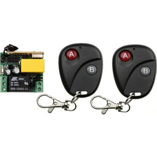 AC 220 v 1 ch RF wireless remote control switch 1 pics receiver +2 pics transmitter With 2 buttons