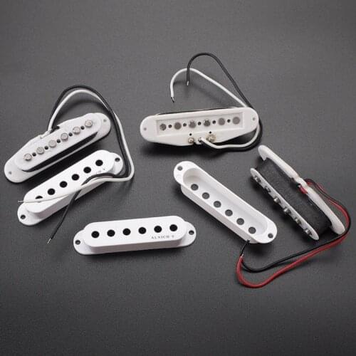 Y1UC Pickup Mini Pickups Guitar Neck/Middle/Bridge Pickup Cream Strat Squier Electric Guitar Set, White Color