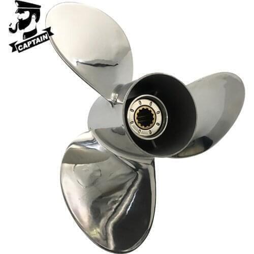 35HP 40HP 50 HP Outboard Propeller 12x14 Fit Tohatsu Engines 13 Tooth Spline RH 353B64107-0 Stainless Steel