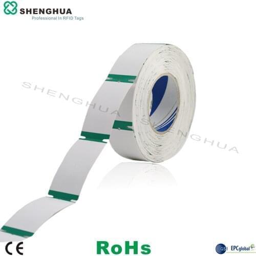 50pcs/pack Apparel Hang Tag Paper Alien H3 9662 RFID Tags UHF Sticker Blank Price Printable Garment Clothing RFID Label Security