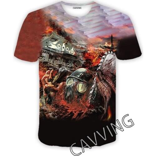 CAVVING 3D Printed Sodom Band Casual T-shirts Hip Hop Tee Shirts Harajuku Styles Tops Clothing for Men/women