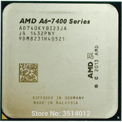AMD A6-Series A6 7400 A6 7400K A6 7400B 3.5G Dual-Core CPU Processor 65W AD740KYBI23JA/AD740BYBI23JA Socket FM2