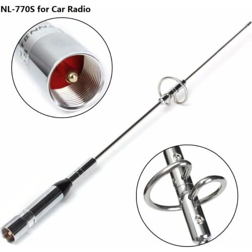Silver NAGOYA NL-770S Dual Band 144/430MHz 2.15dBi High Gain Amateur Car Radio Mobile Antenna for Motorola UV5R UV5RA UV82 UV9R