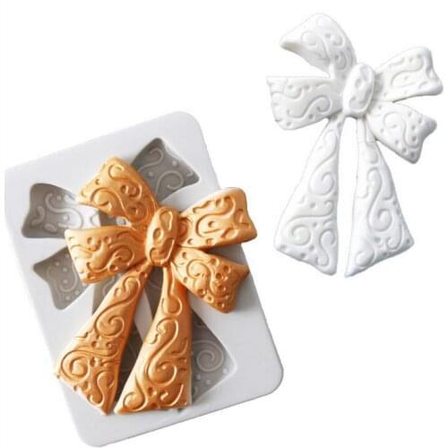 Cake Tool big bow border flower Silicone mold Mould Wedding Chocolate tools fondant Cake Baking Icing Ice