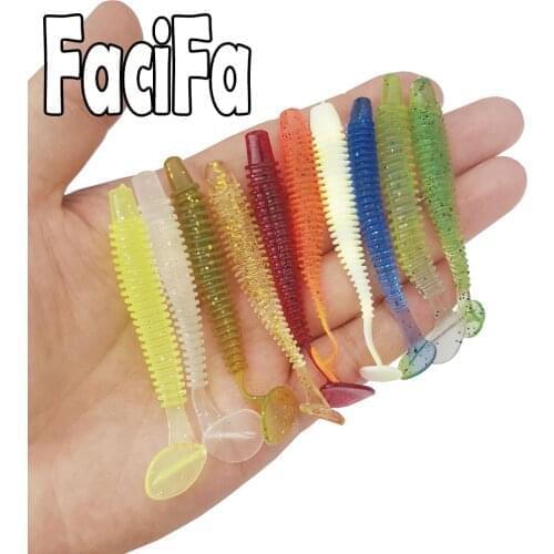 10 pcs Soft Lure Silicone Bait 5.5cm 6cm 7.5cm Worm Lure Carp Fishing Sea Fishing Lure Pva Swimbait Wobblers Artificial Tackle