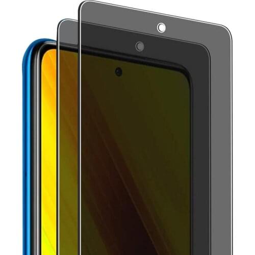 2Pc Anti Spy Screen Protector For Xiao Poco X3/for Poco X3 NFC Peep Screen Protector No Fingerprint Matte Frosted Tempered Glass